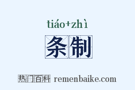 条制是什么意思的图片